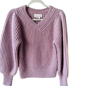 Anthropologie Chunky Knit Balloon Sleeve Sweater. Size Medium.